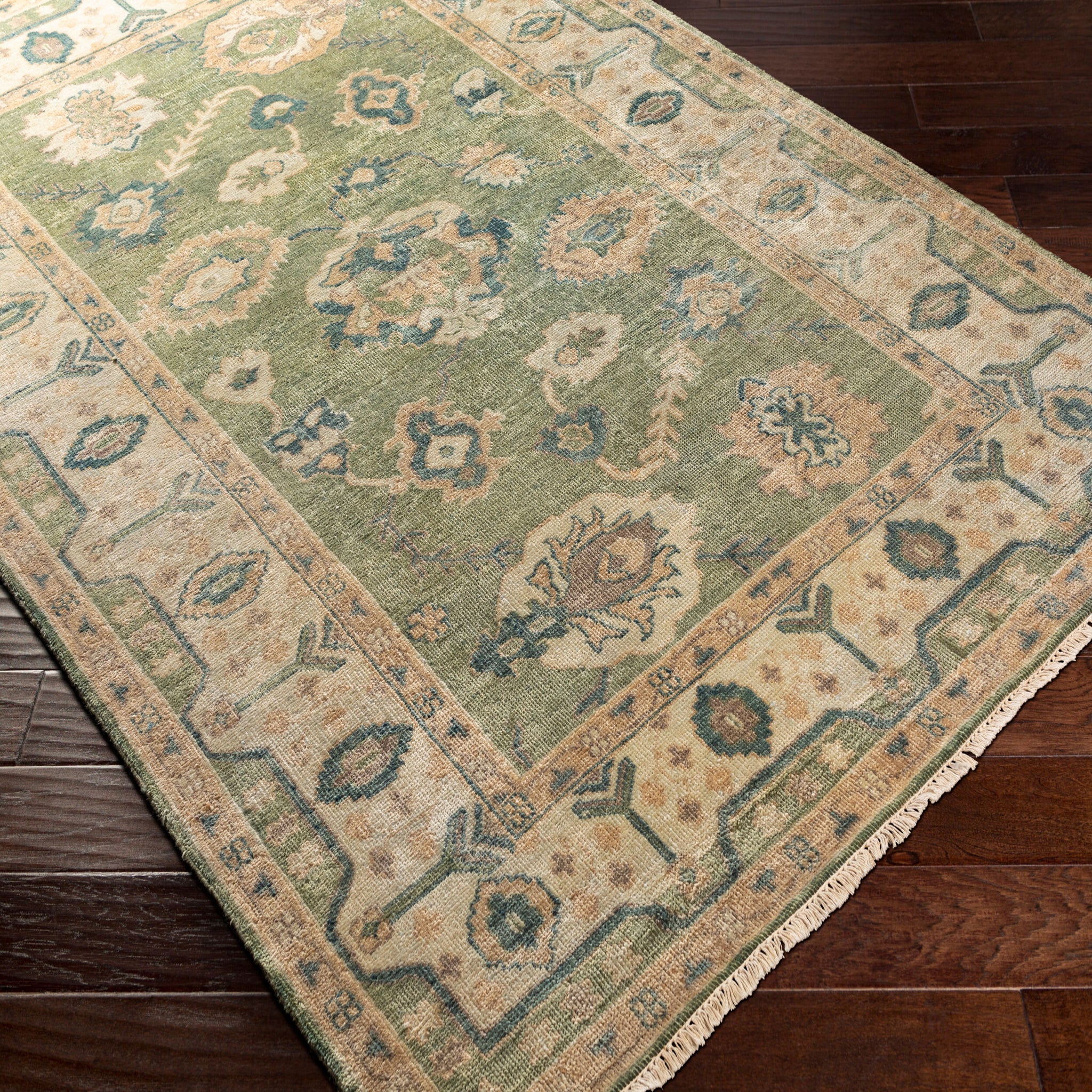 Hillcrest Wool Rug in Dusty Sage-2