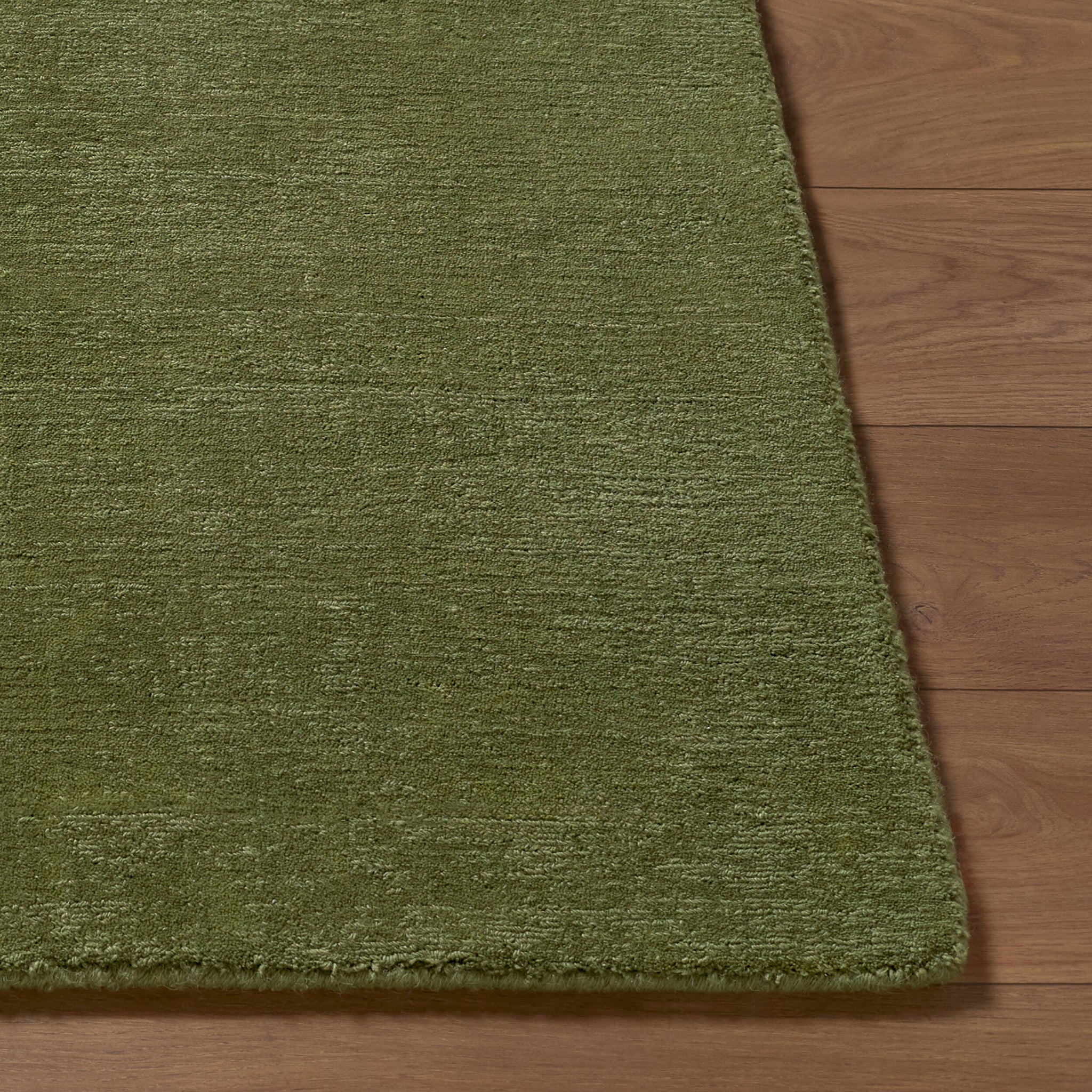 Keban Wool Rug in Olive Green-4