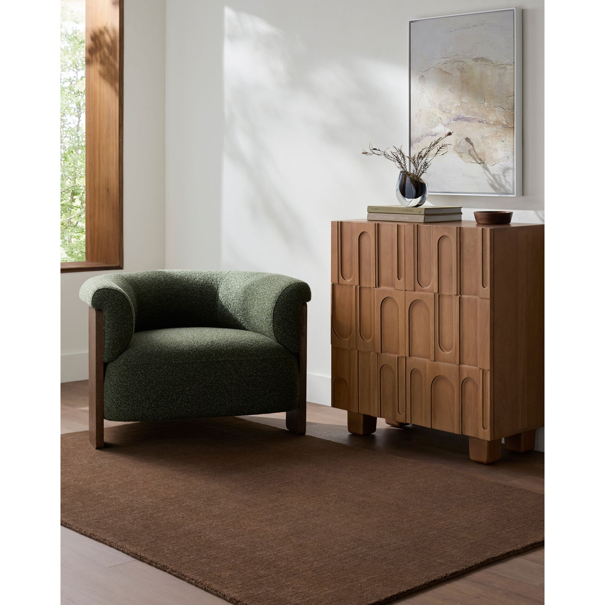 Keban Wool Rug in Chestnut-2