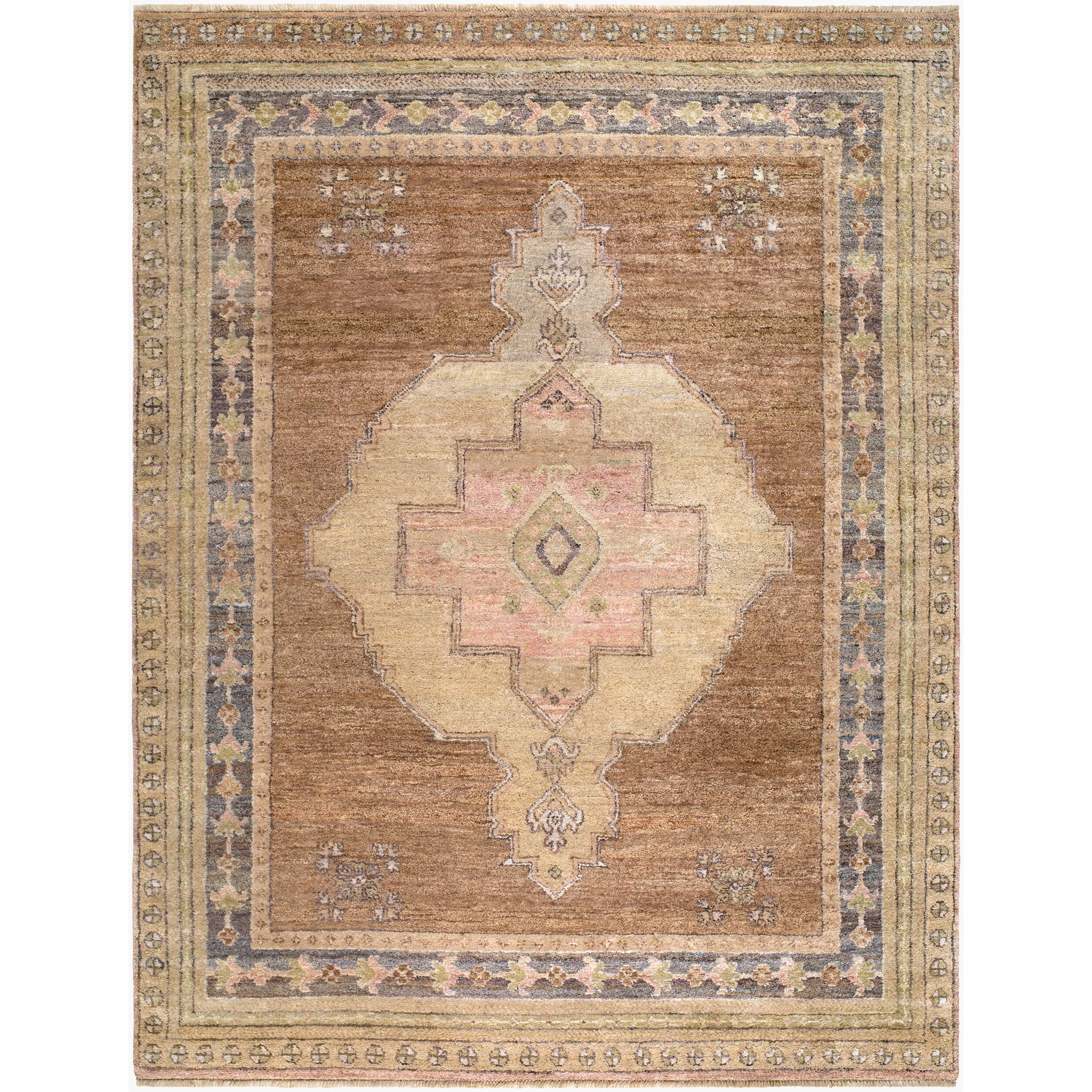 Malayer Recycled Silk Rug in Chestnut-1