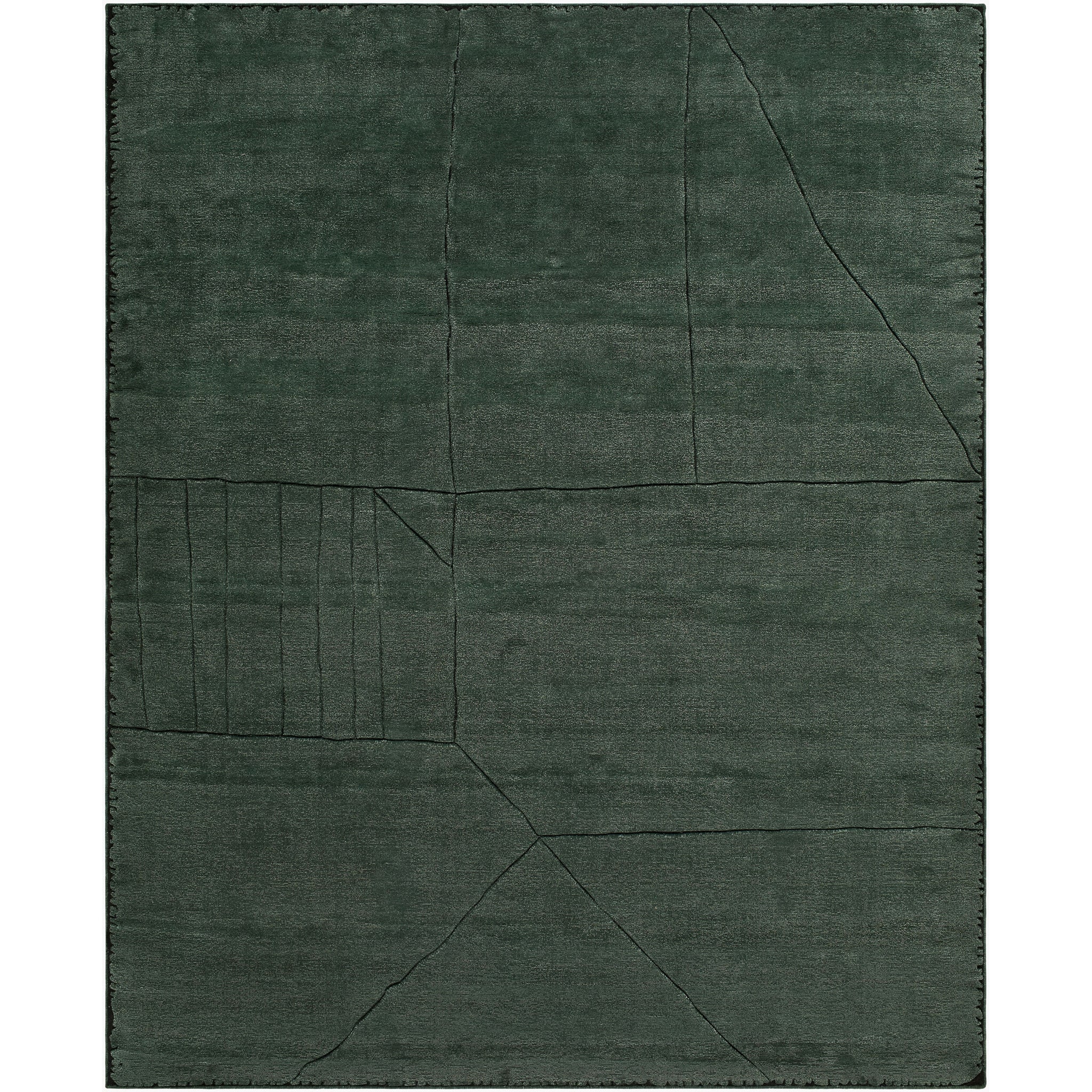 Prive Wool Rug in Forest Green-2