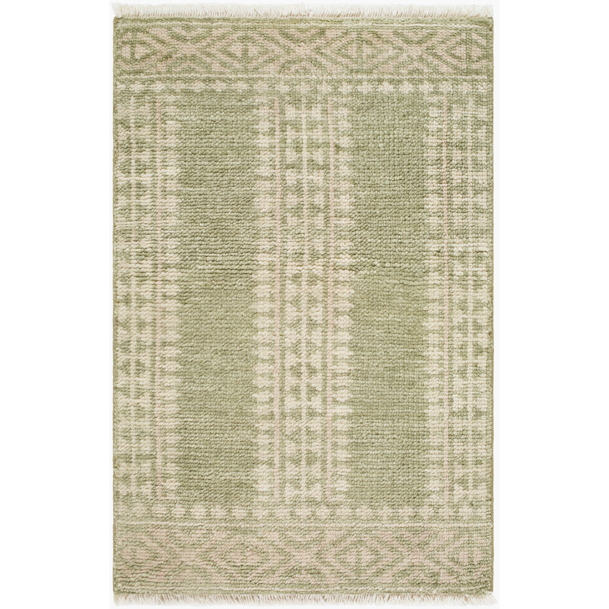 Riviera Wool Rug in Light Sage-1