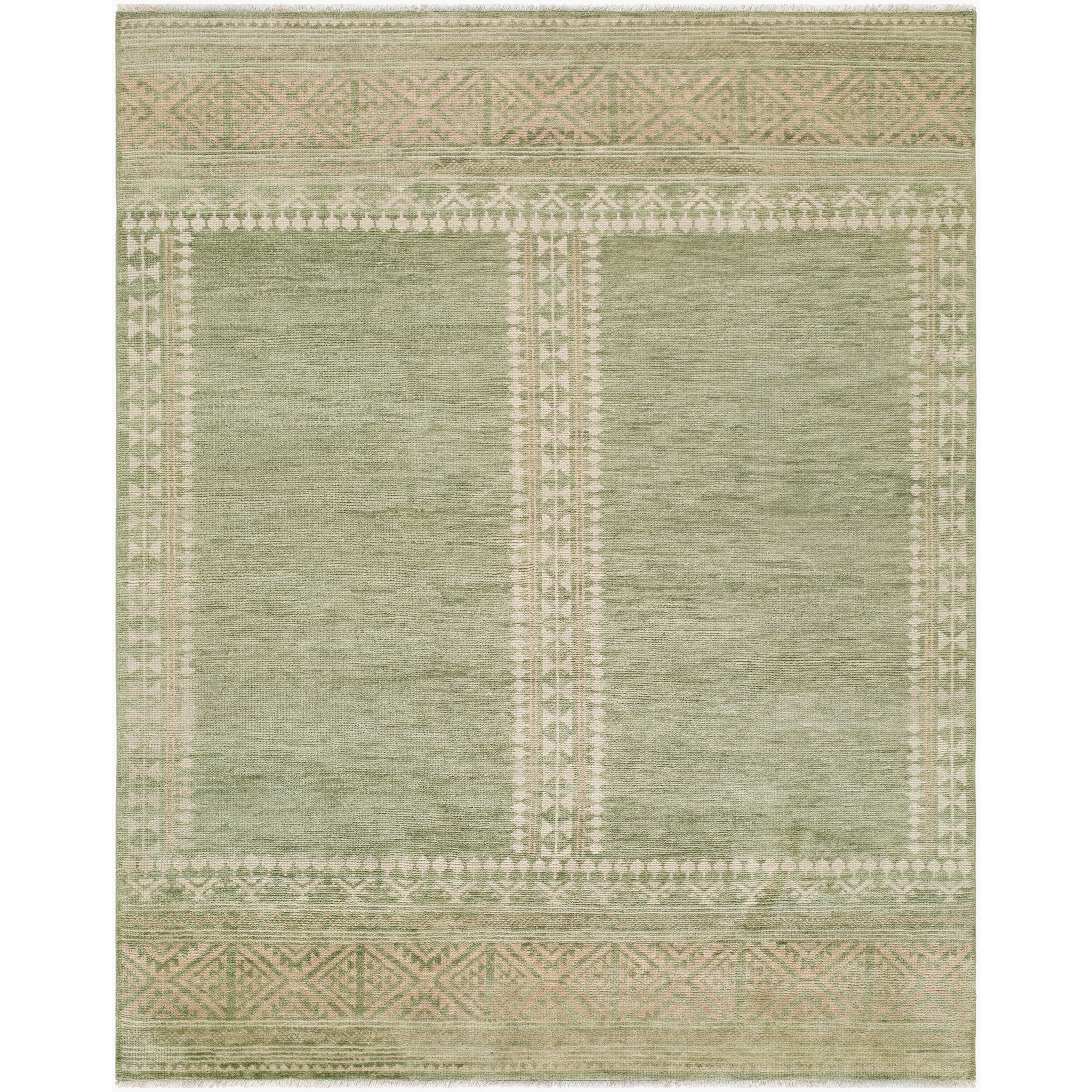 Riviera Wool Rug in Light Sage-2