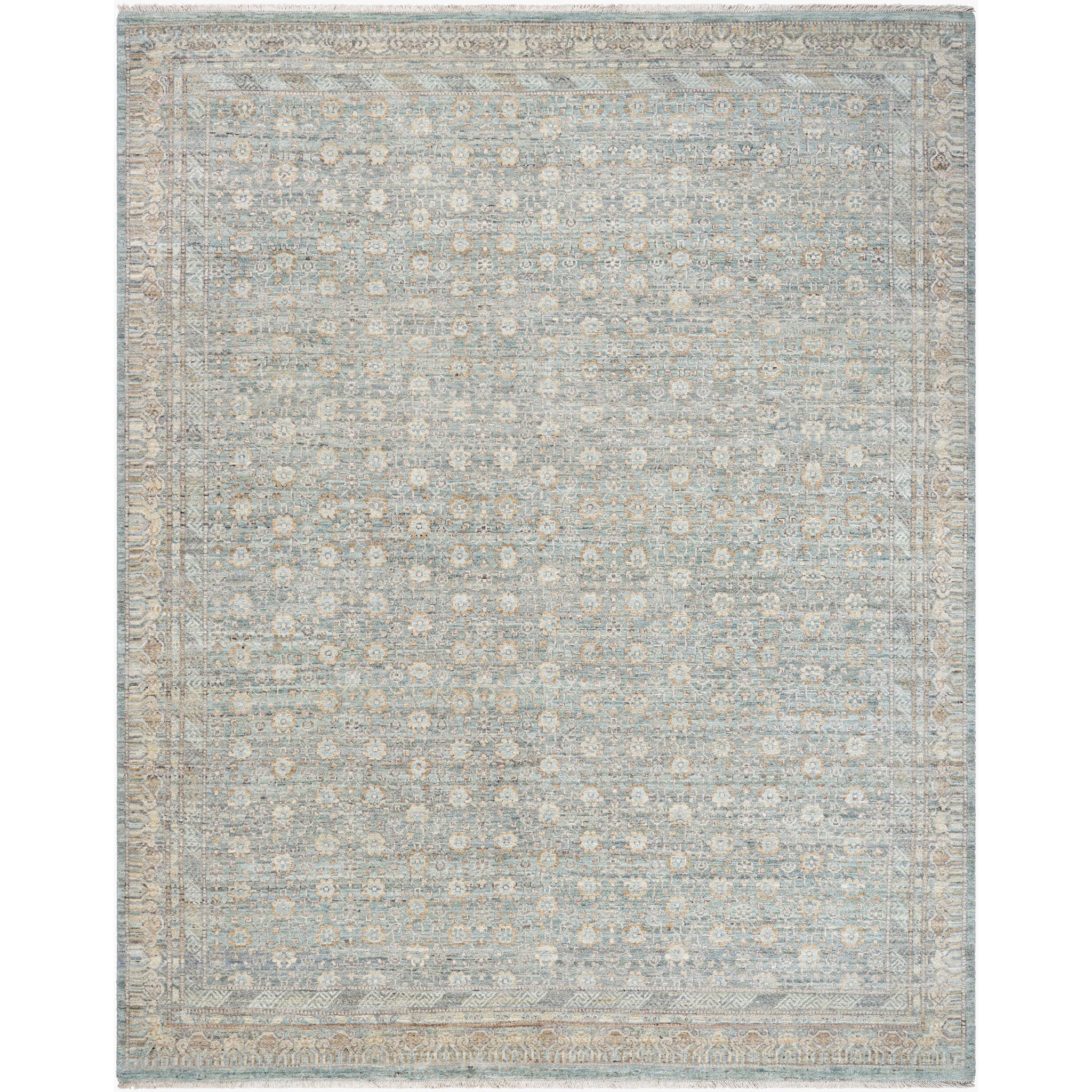 Zeenat Wool Rug in Sage-1