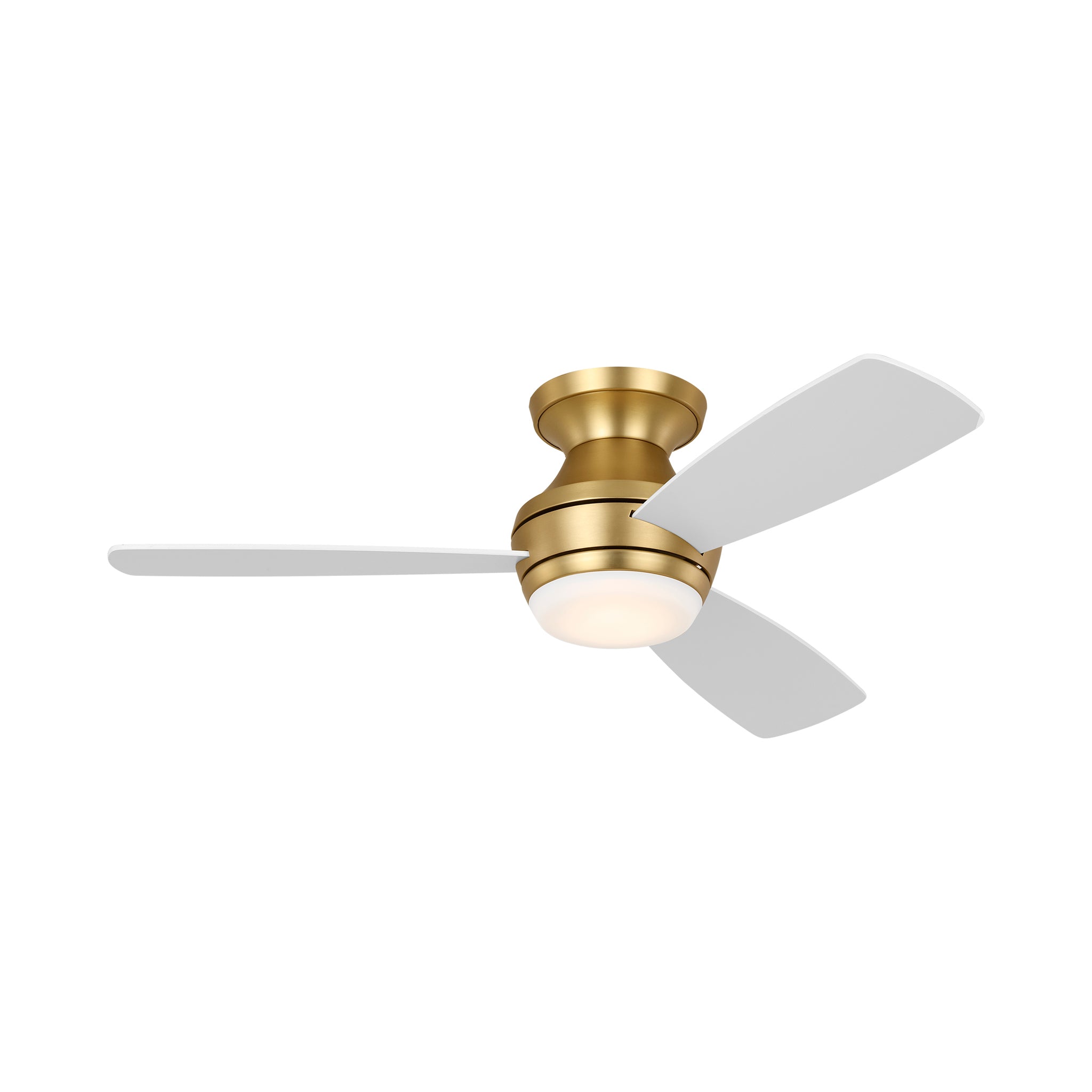 Ikon 44" Hugger LED Ceiling Fan in Burnished Brass-1