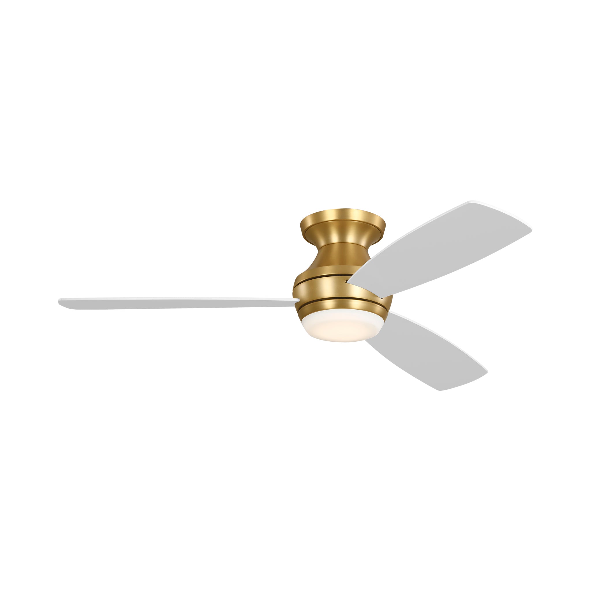 Ikon 52" Hugger LED Ceiling Fan in Burnished Brass-1