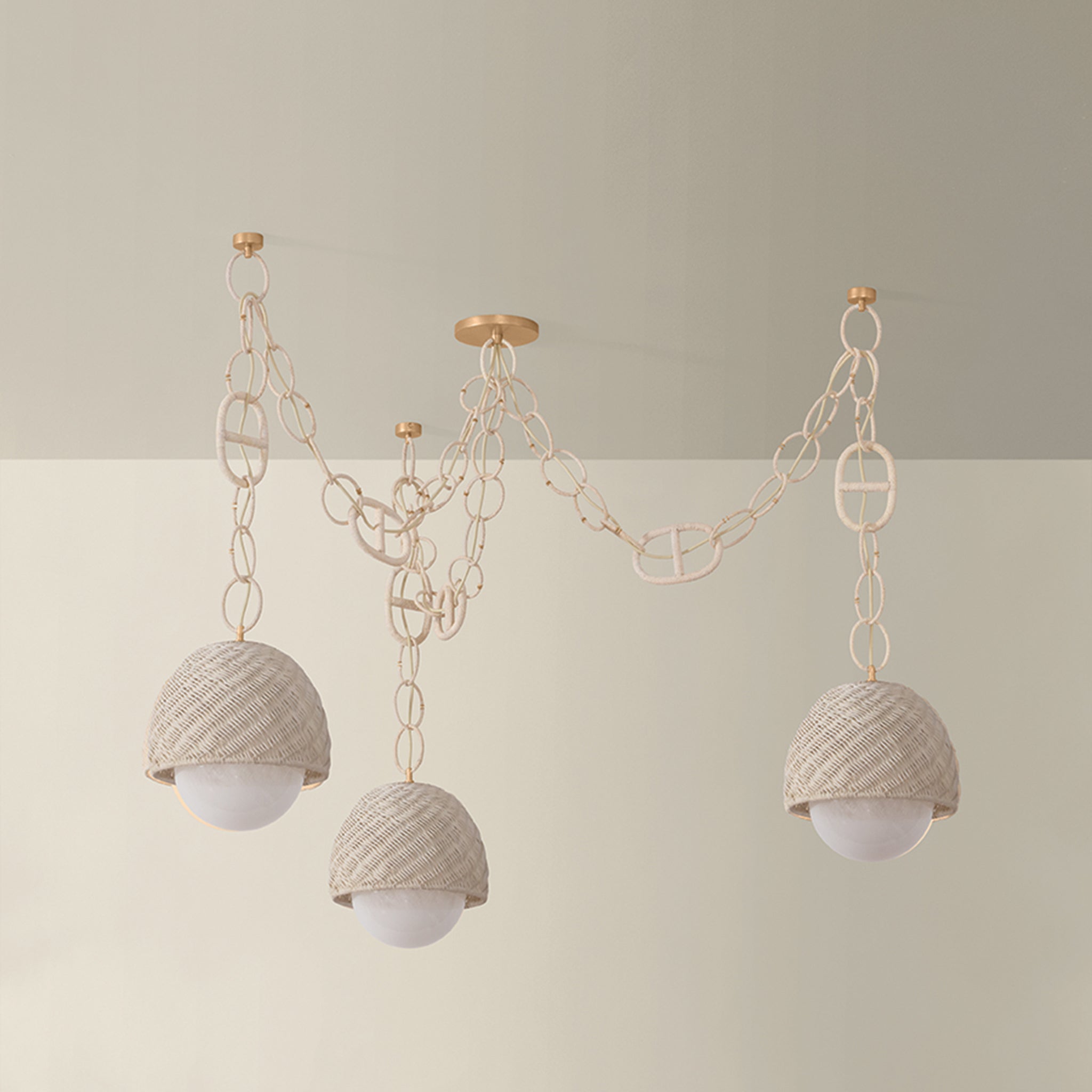Piasu Chandelier by Noz Nozawa for Corbett-3