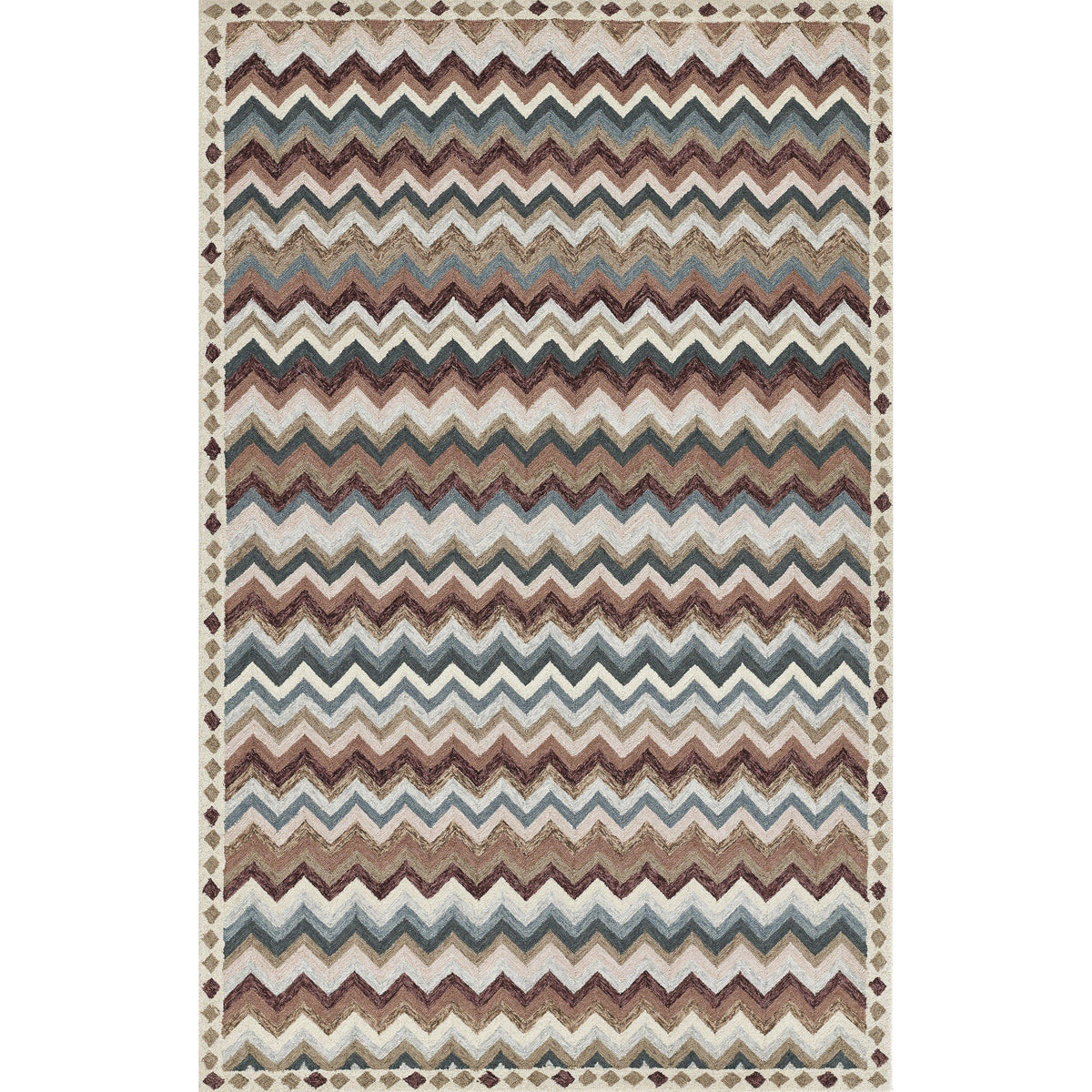 Abbot Rug Abbott Zigzag Stripe Hand Tufted Wool Rug in Multi by Erin Gates ...