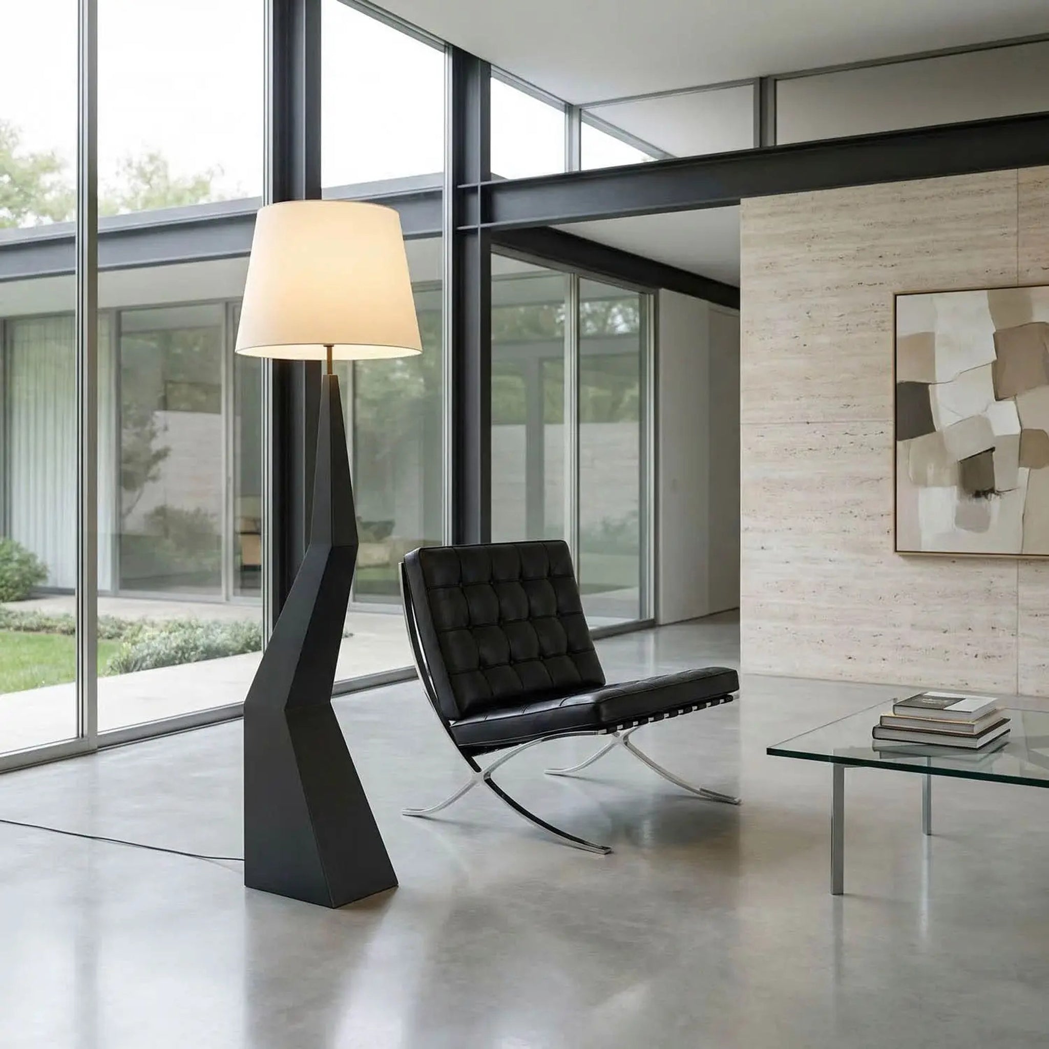 Rhombus Floor Lamp with Shade-2