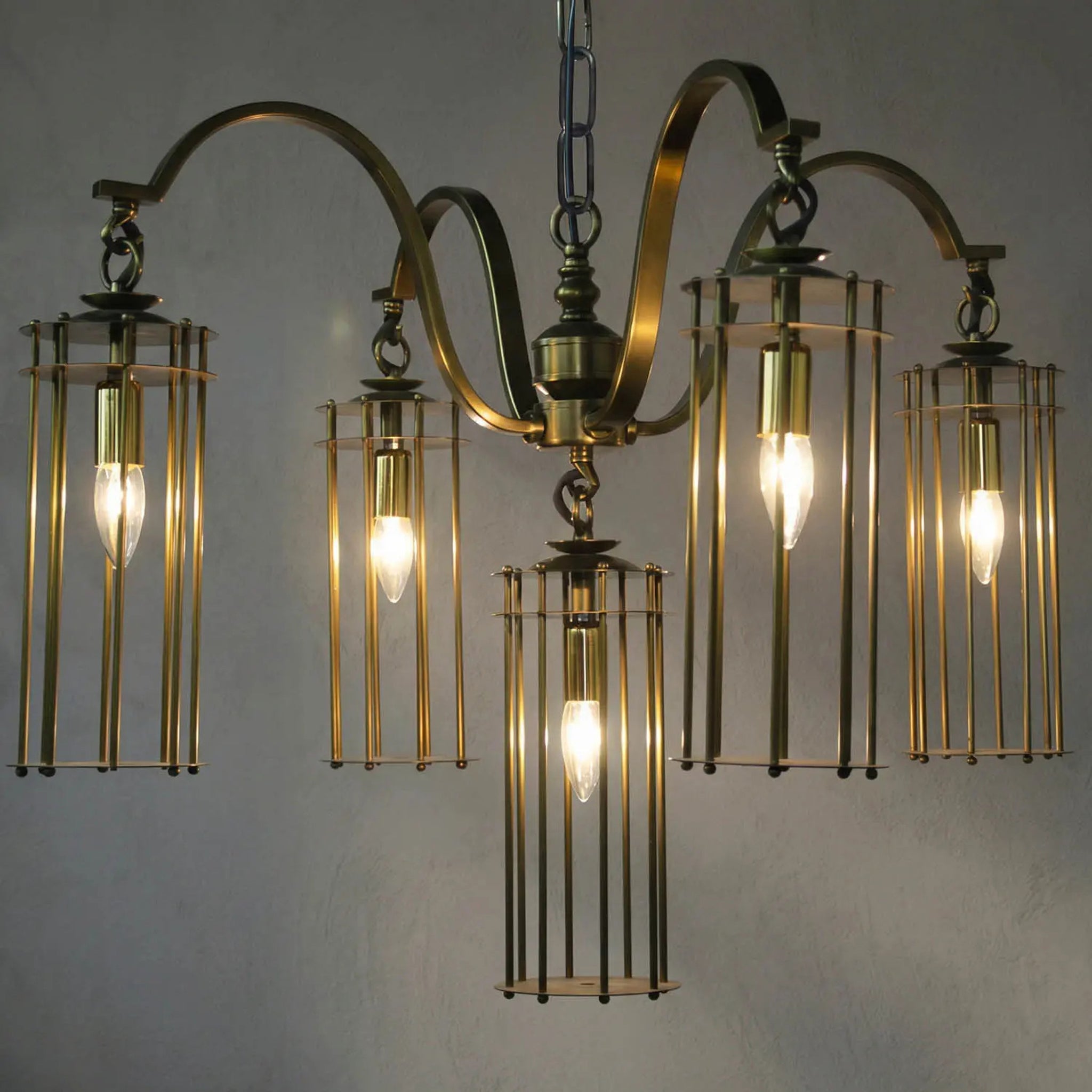 Chandler Chandelier in Antique Brass-3