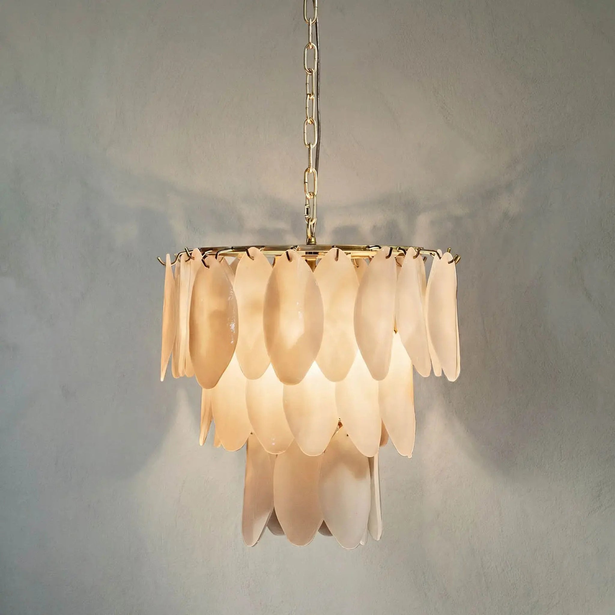 Lotus Chandelier in Antique Brass-3