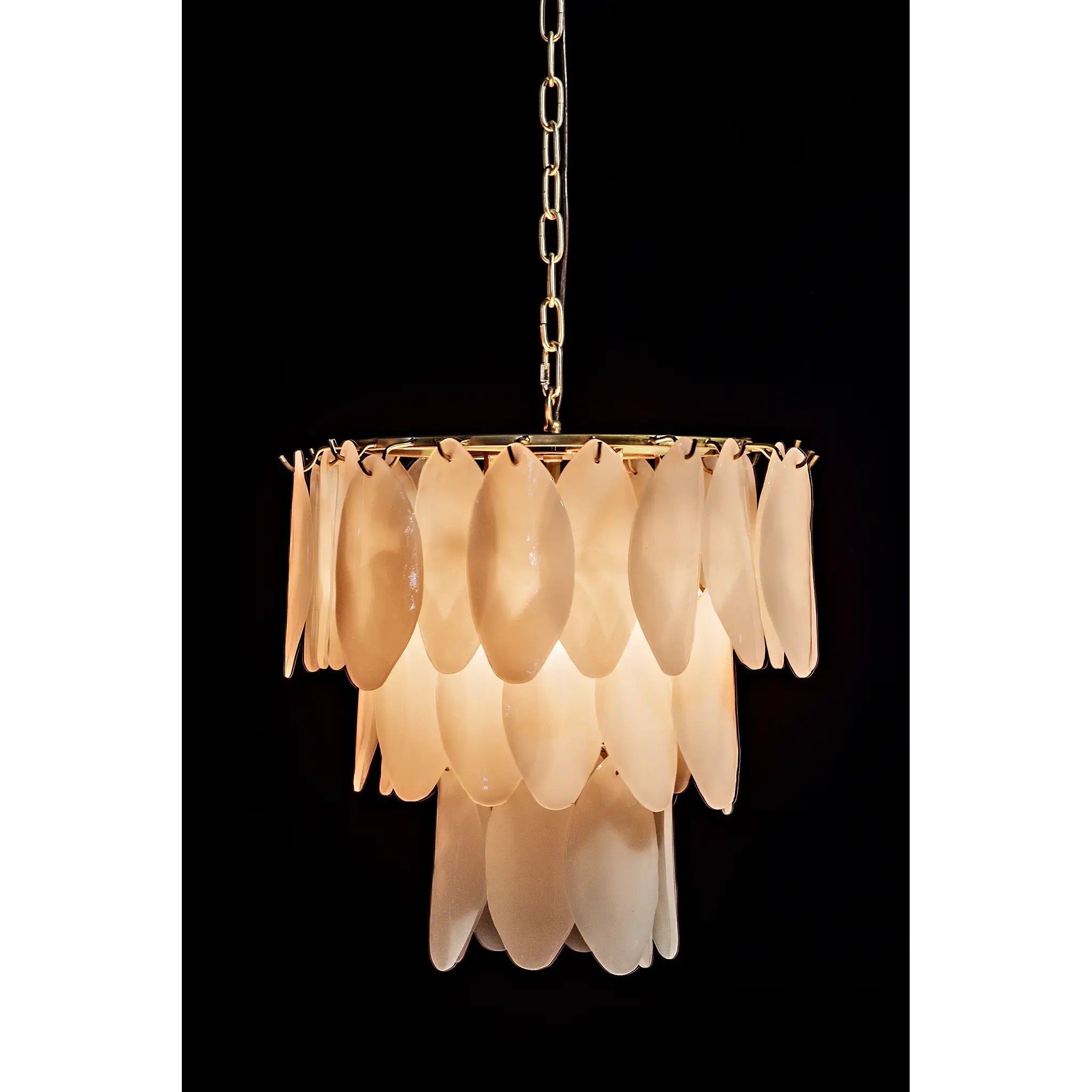 Lotus Chandelier in Antique Brass-4