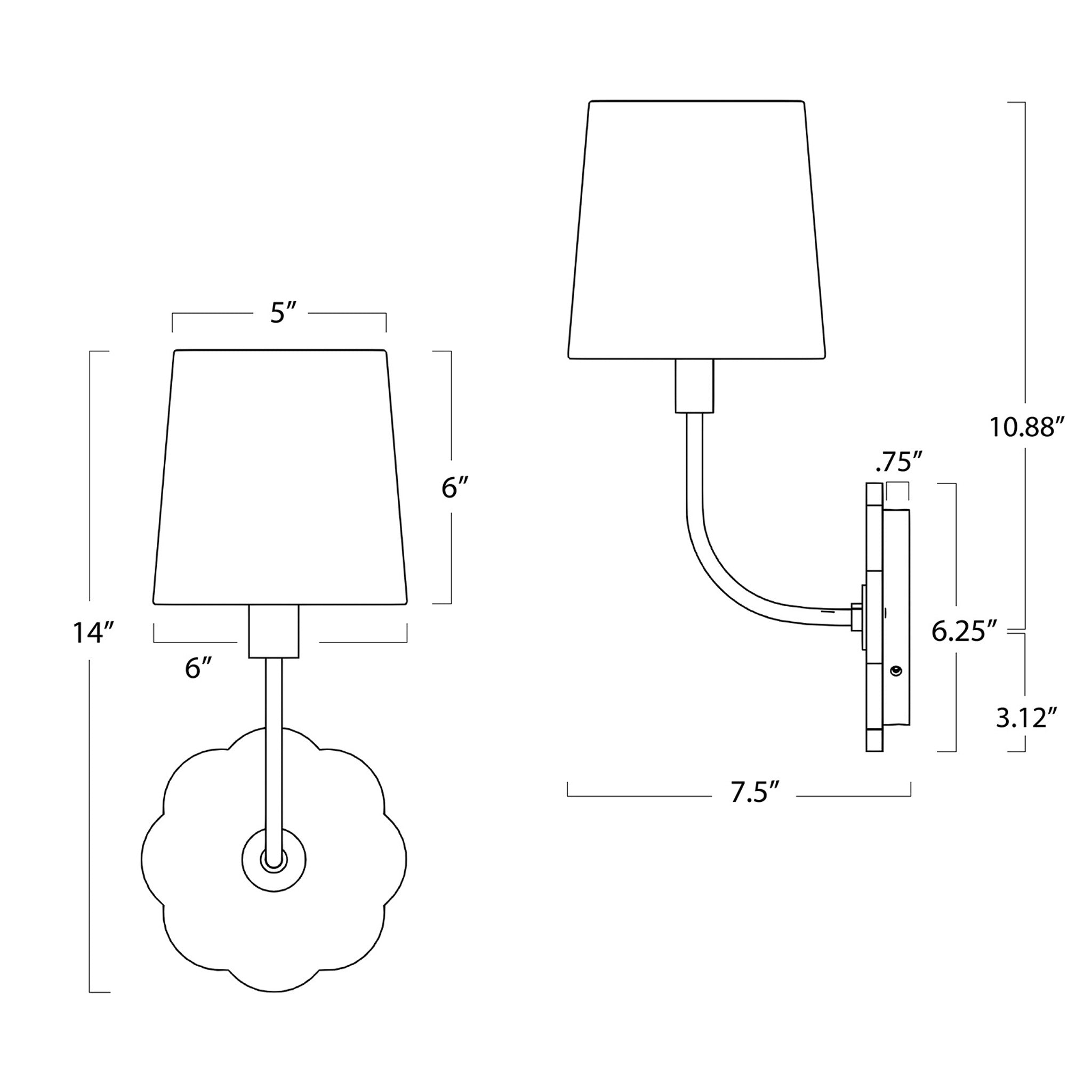Camilla Bent Arm Sconce-6