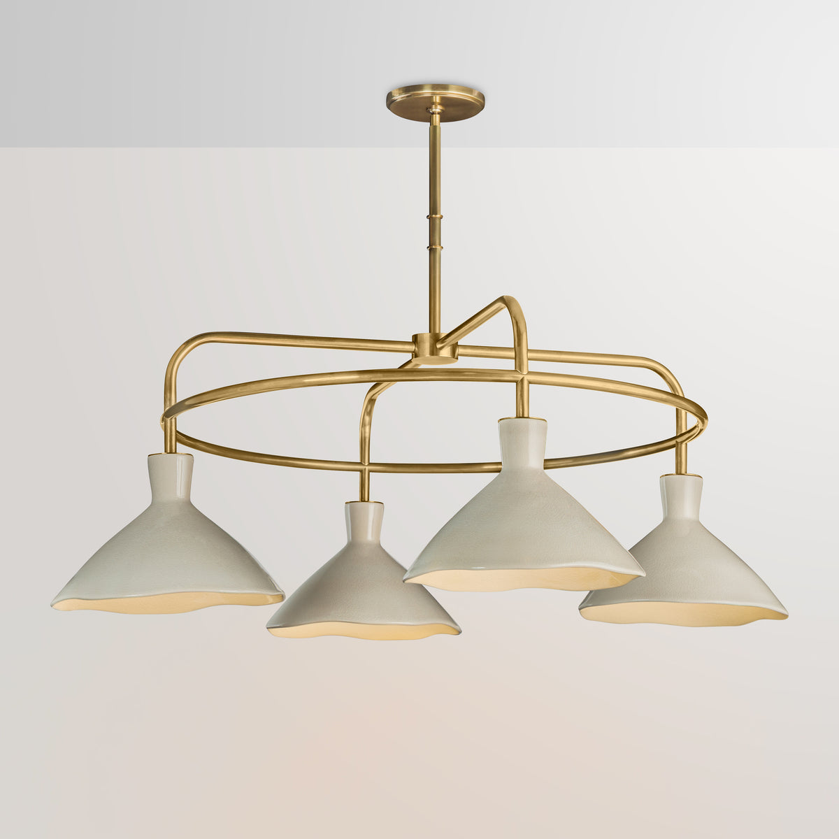 Dune 4-Light Chandelier in Cream-5