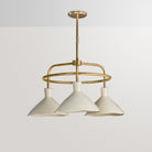 Dune 3-Light Chandelier in Cream-6