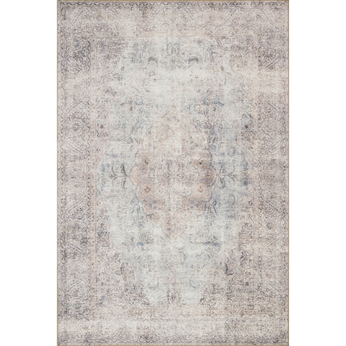 Loren Rug Loren Rug in Silver/Slate – Maison Roseaux